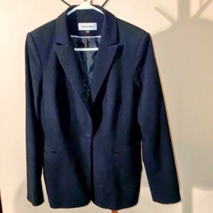 Calvin Klein | Women's  Black One-Button Blazer/ Jacket - Size 10